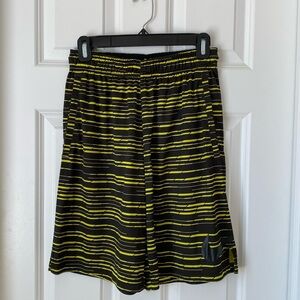 Nike‎ Boys Dri-Fit Shorts - Black Yellow - Medium